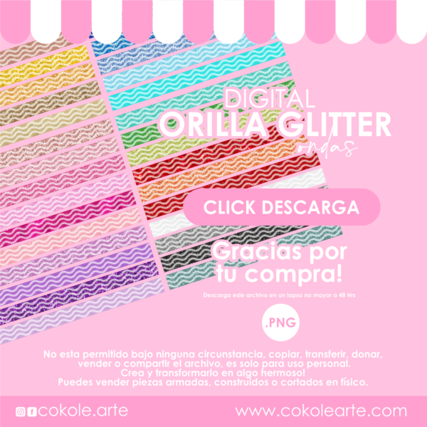 Orillas Glitter efecto ondas