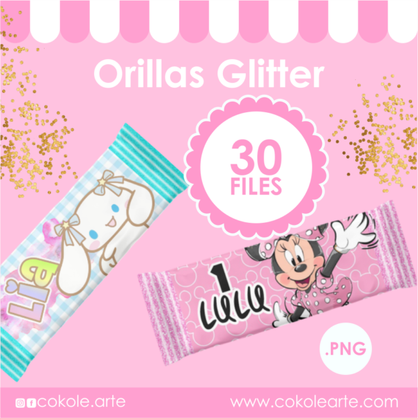 Orillas Glitter Rayas
