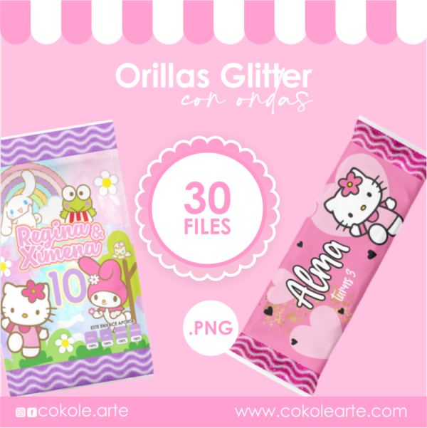 Orillas Glitter efecto ondas