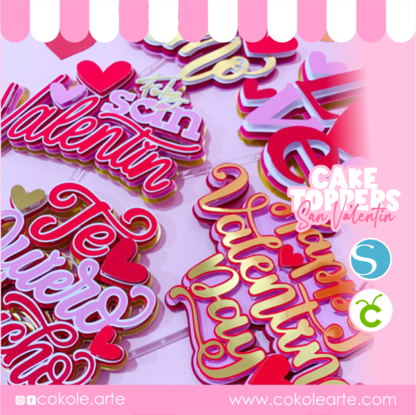 Cake Toppers San Valentín