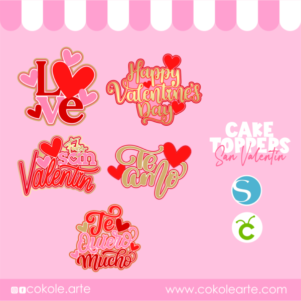 Cake Toppers San Valentín