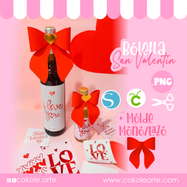 Botella San Valentín
