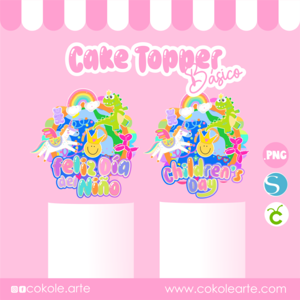cake topper día del niño Cake Topper Día del Niño