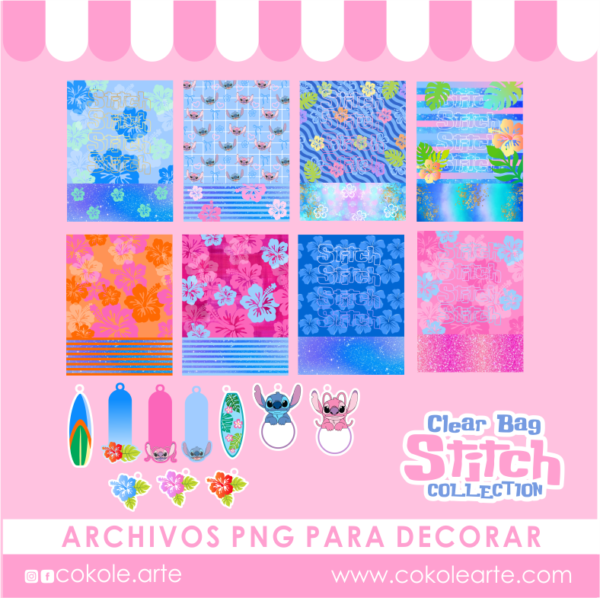 Articulos web 3 Clear Bag-Deco Stitch