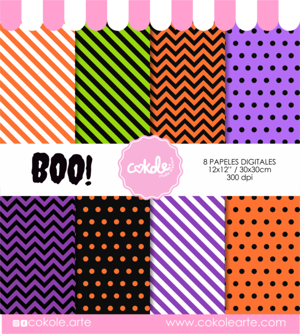Set 2 Papeles Digtiales Halloween 2025