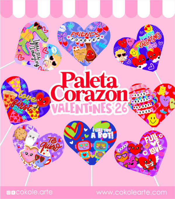 Paleta Corazón Valentines´26