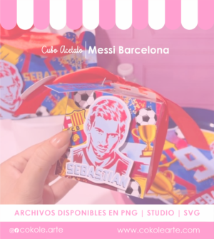 Cubo Acetato - Messi Barcelona