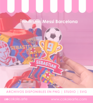 Caja Piramidal Copa - Messi Barelona